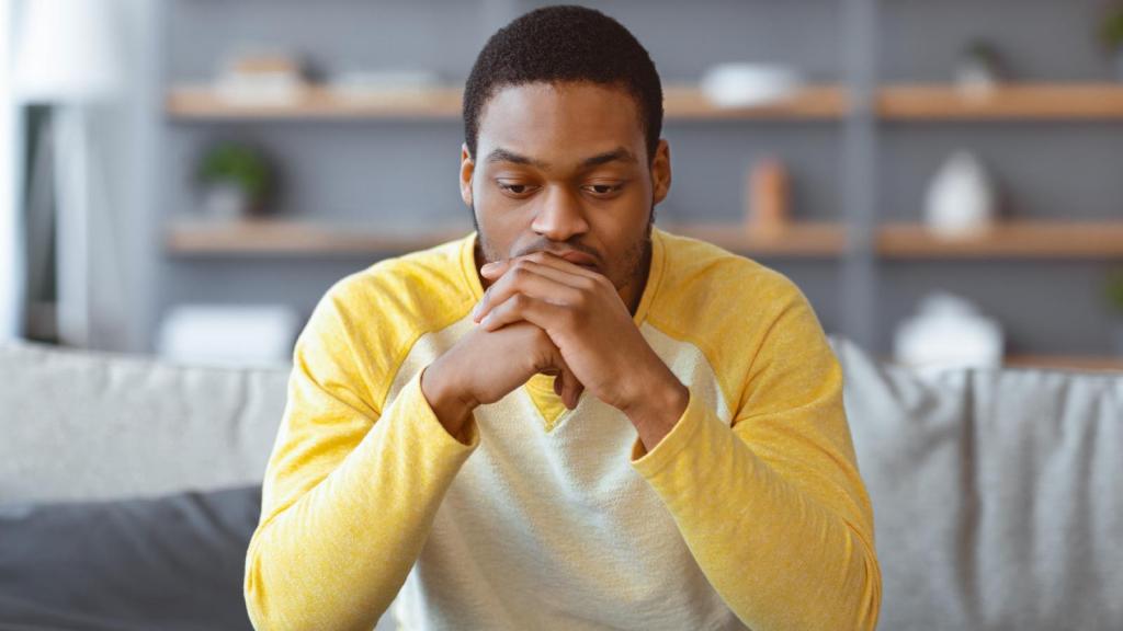 man with a concerned look