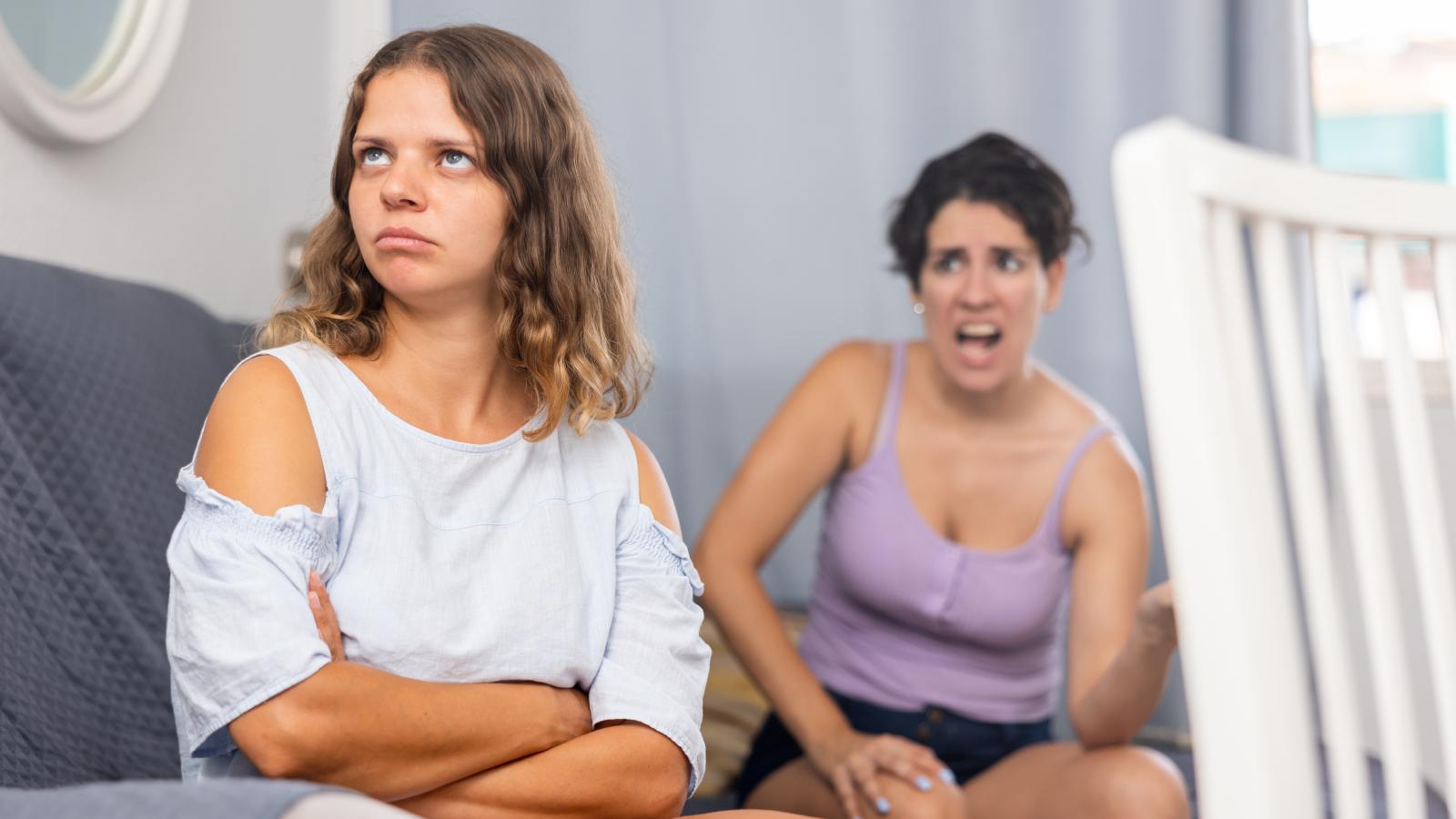 Her Roommates Are Total Slobs—So What Finally Pushed Her Over the Edge? two women having an argument