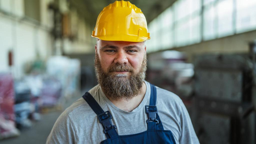 man wearing a hard hat