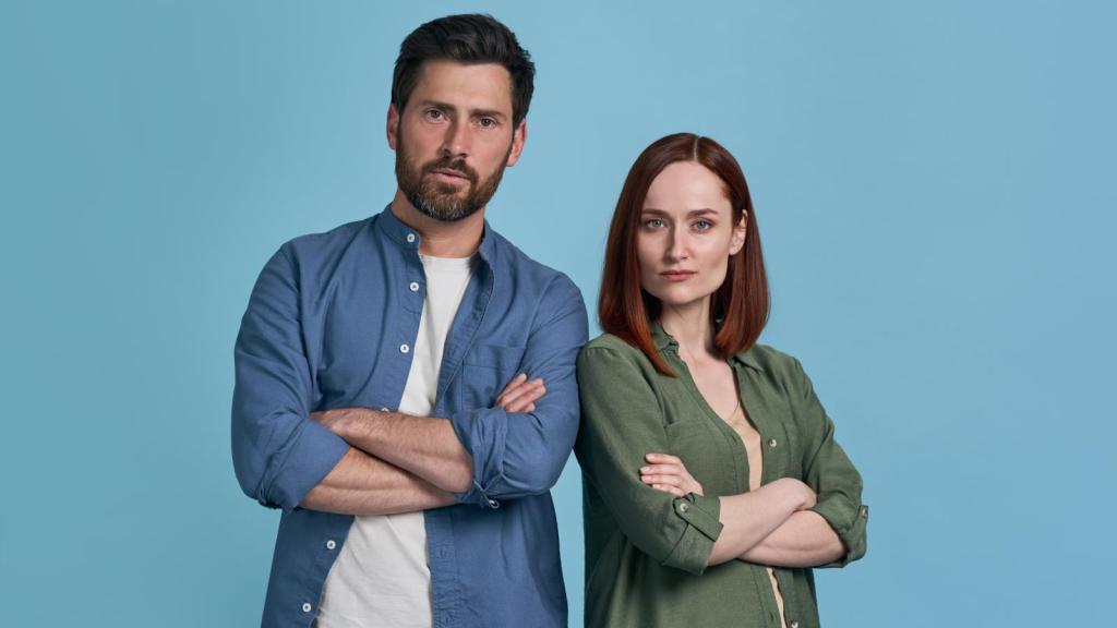 couple with serious expressions