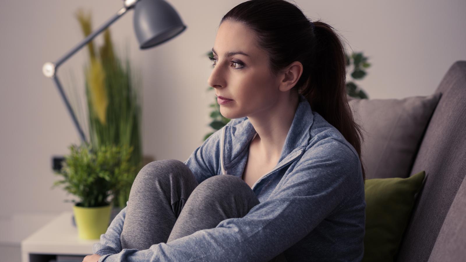 woman with a serious look