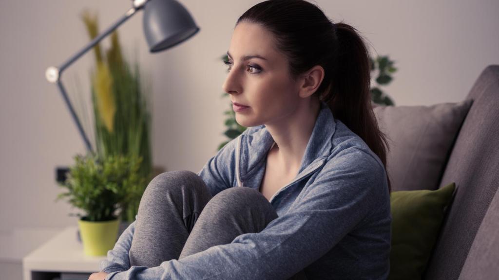 woman with a serious look