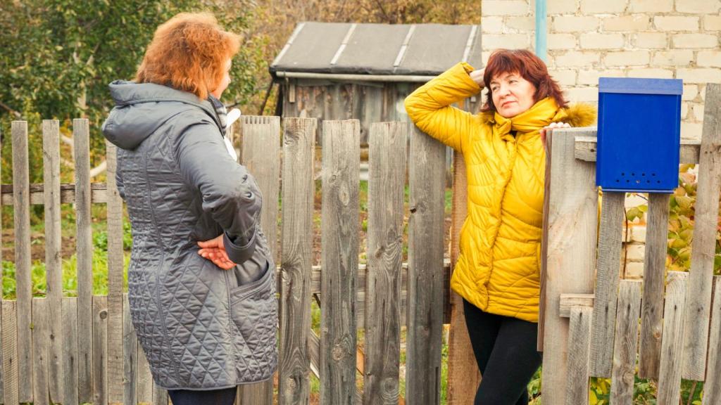 two women having a talk
