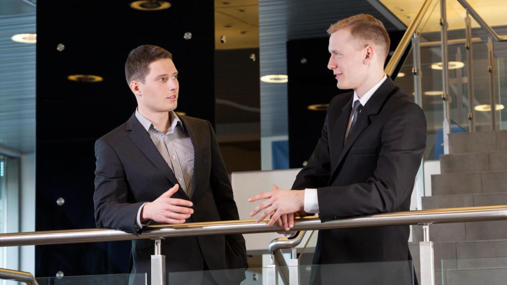 two men in an office