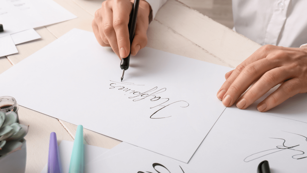 She Insisted on Proof the Product Was Exactly What She Wanted—Then Lost Interest the Second She Got It. person doing calligraphy on white paper