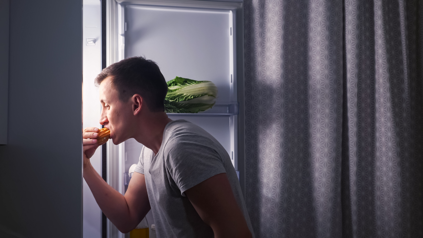 stealing food from fridge