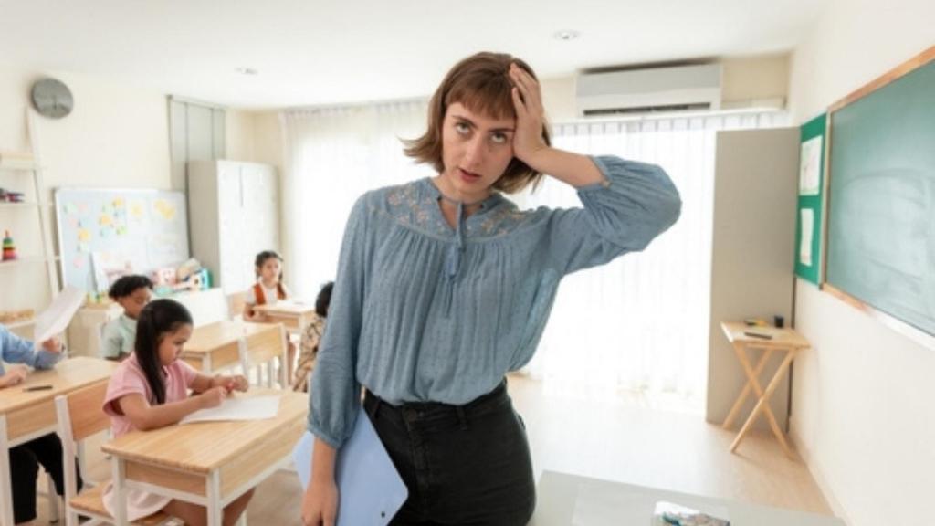 Frustrated teacher