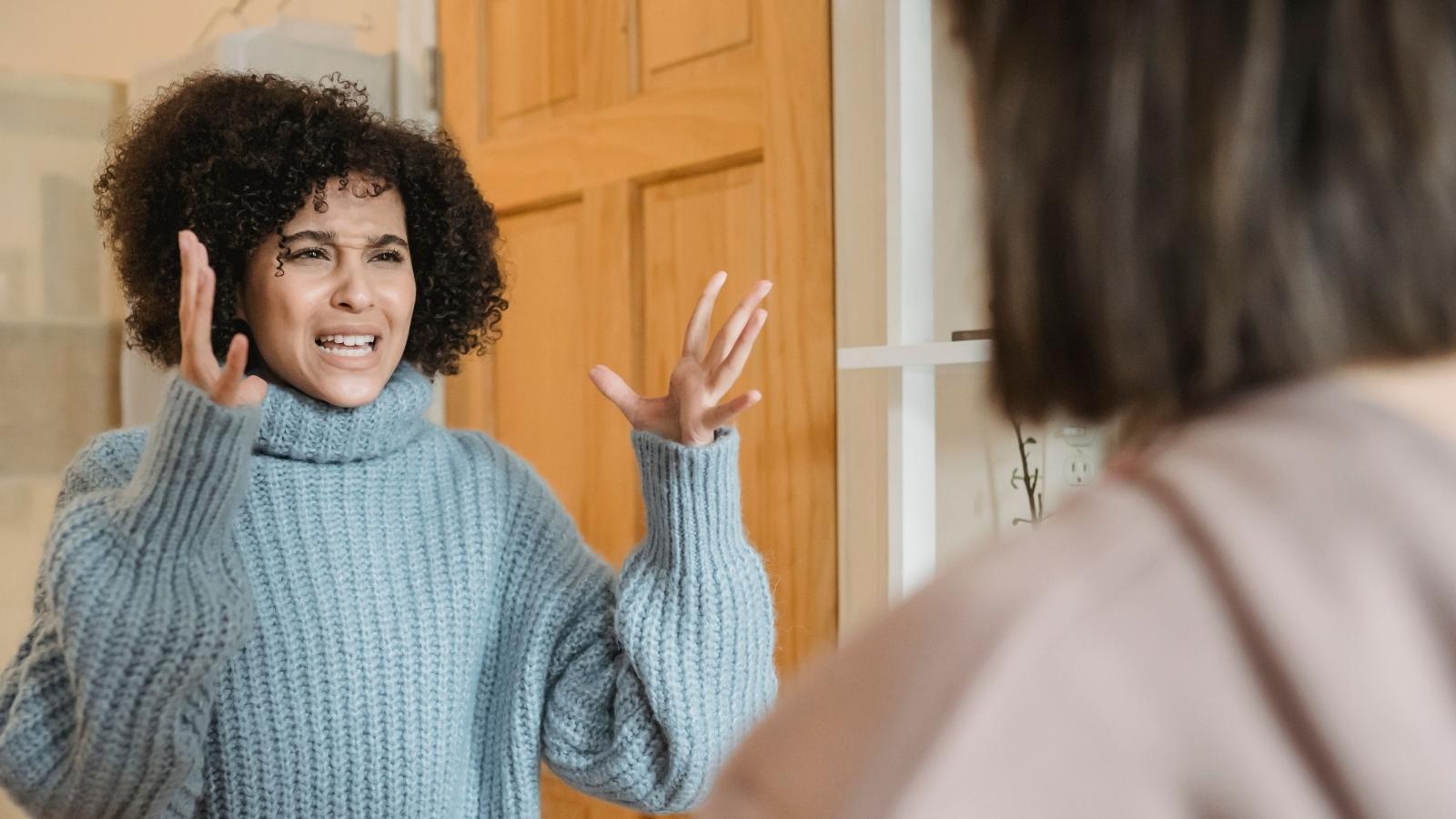Her Friend Accused Her of Abandoning Her for Not Instantly Canceling Existing Plans to Serve as a Backup Wedding Date—Now Shes Questioning Whether the Friendship Was Ever as Balanced as She Thought two women arguing