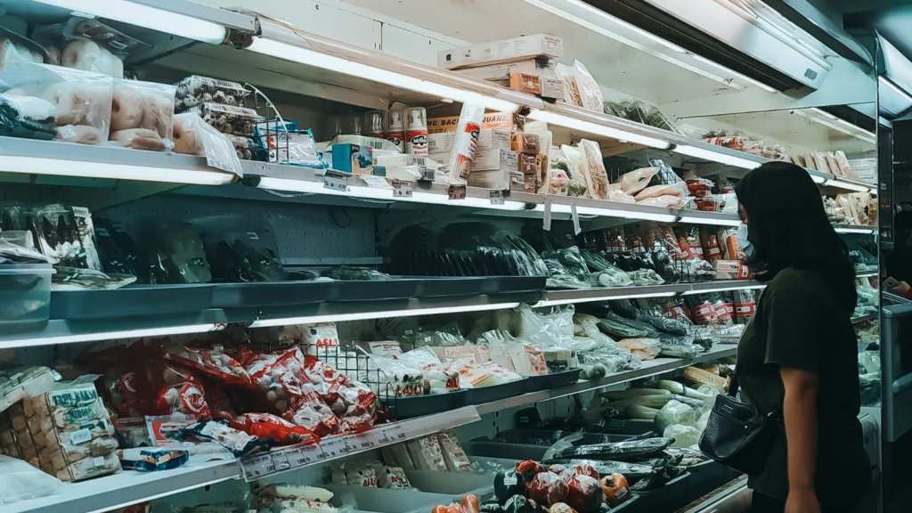 woman shopping in a supermarket