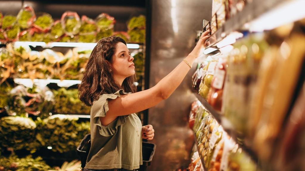 woman shopping in grocery store