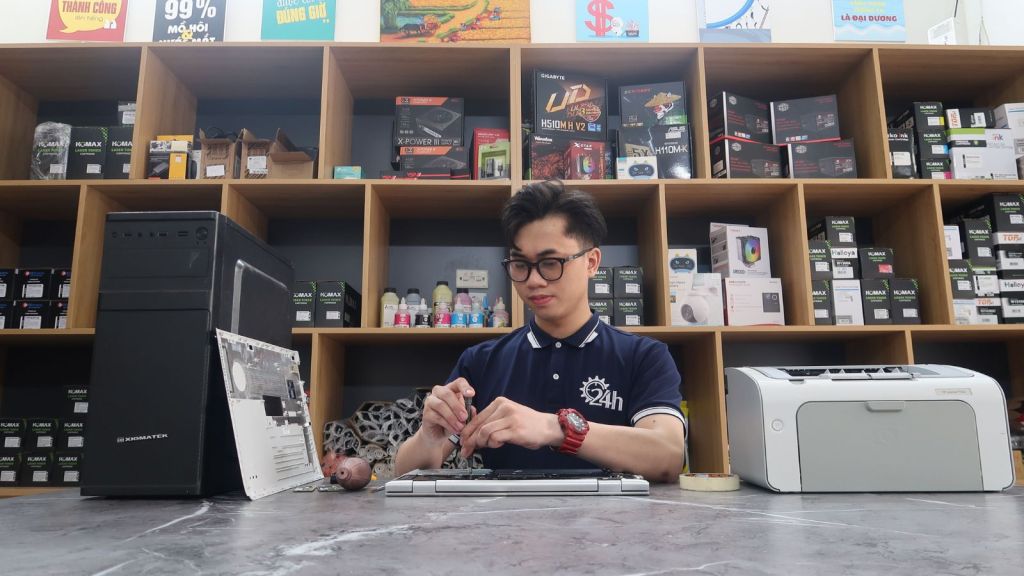 Man working at a repair shop