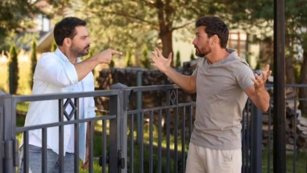 Two neighbors arguing
