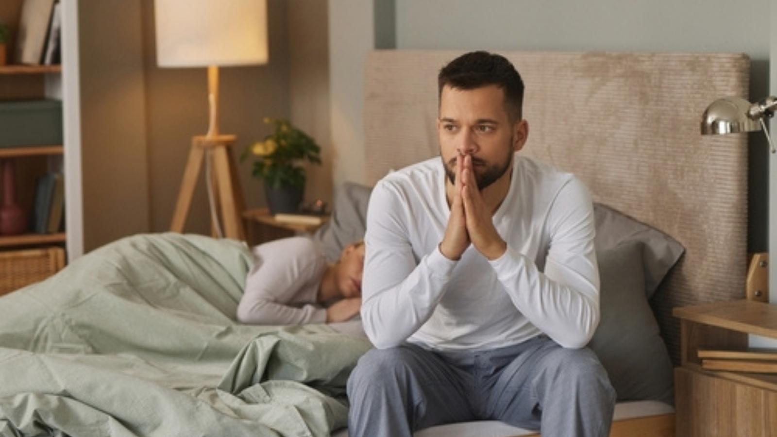 Man in bedroom