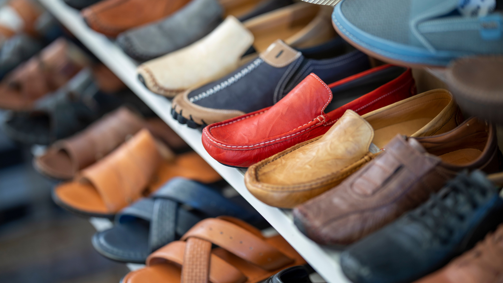 Shoes in a store