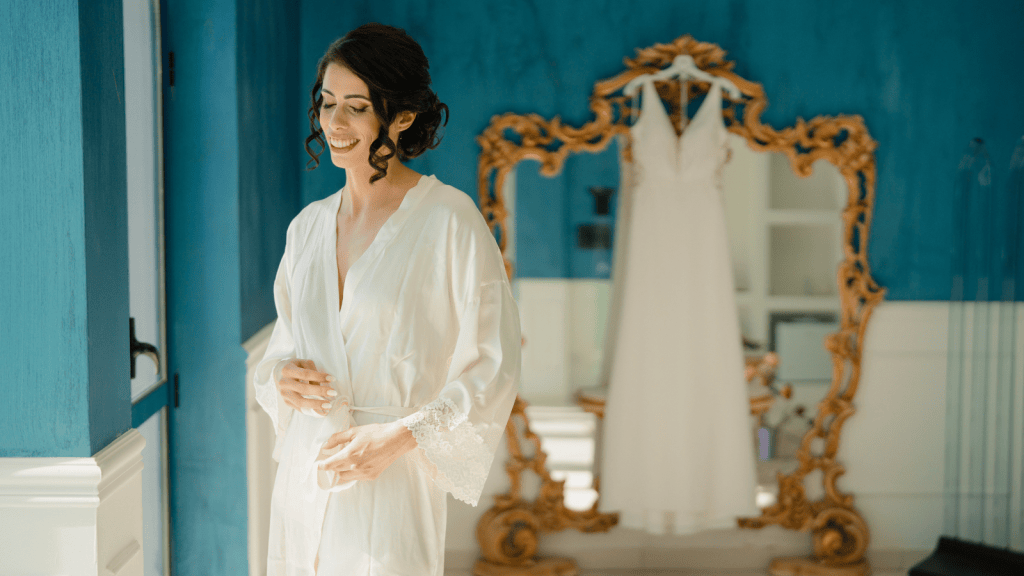 A bride on her wedding morning