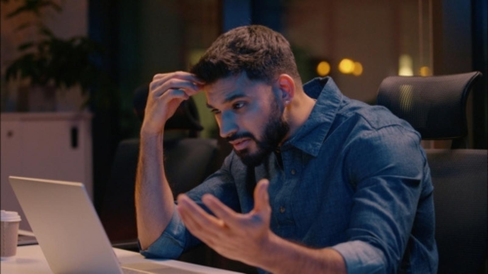 Frustrated tech guy