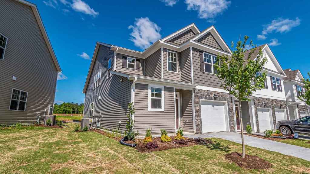 Modern townhome sitting on a nice big corner lot