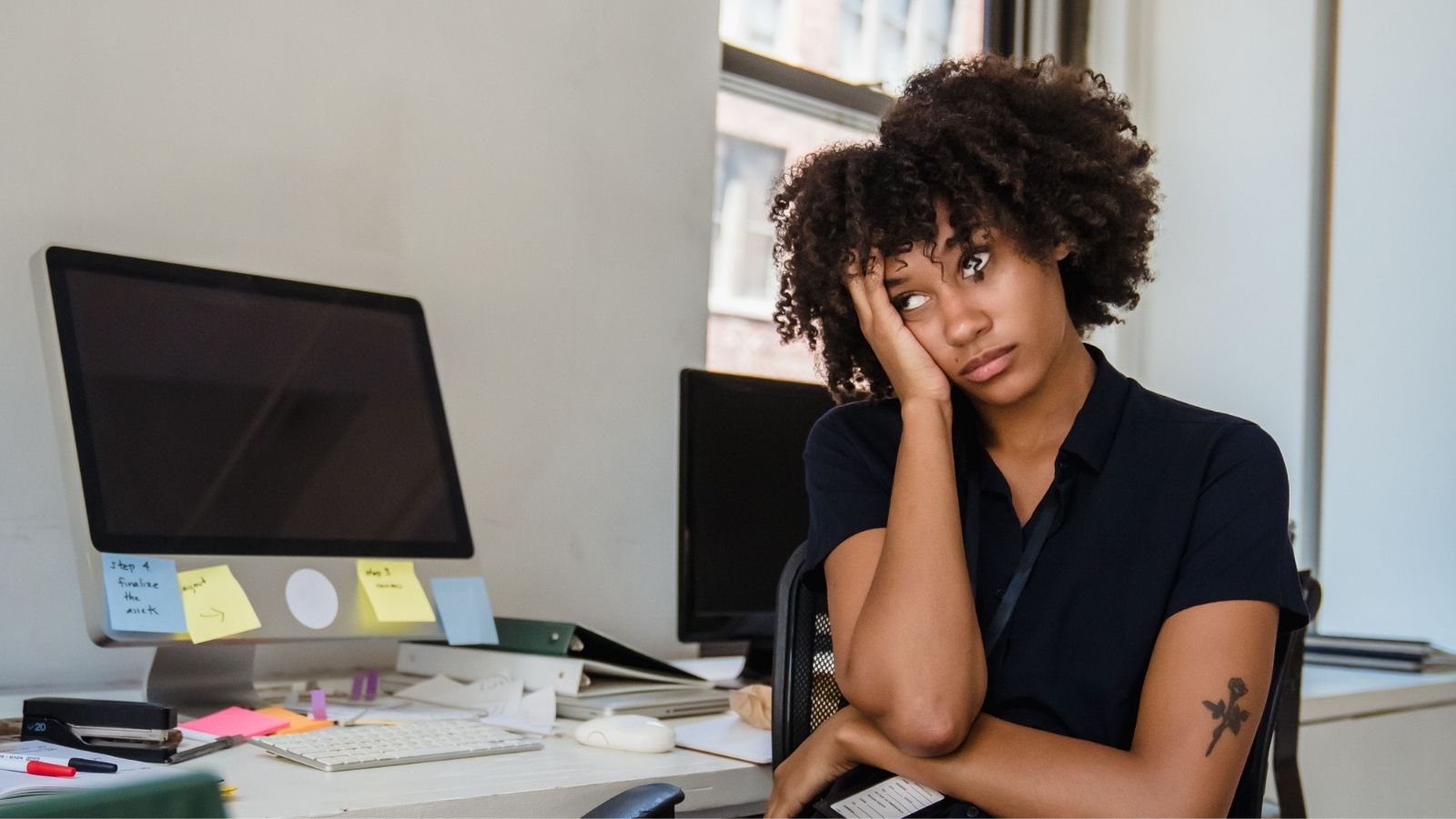 Woman stressed about a secret she knows