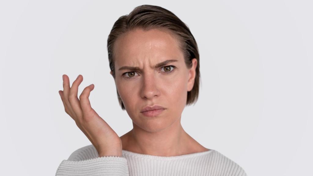 puzzled woman looking confused