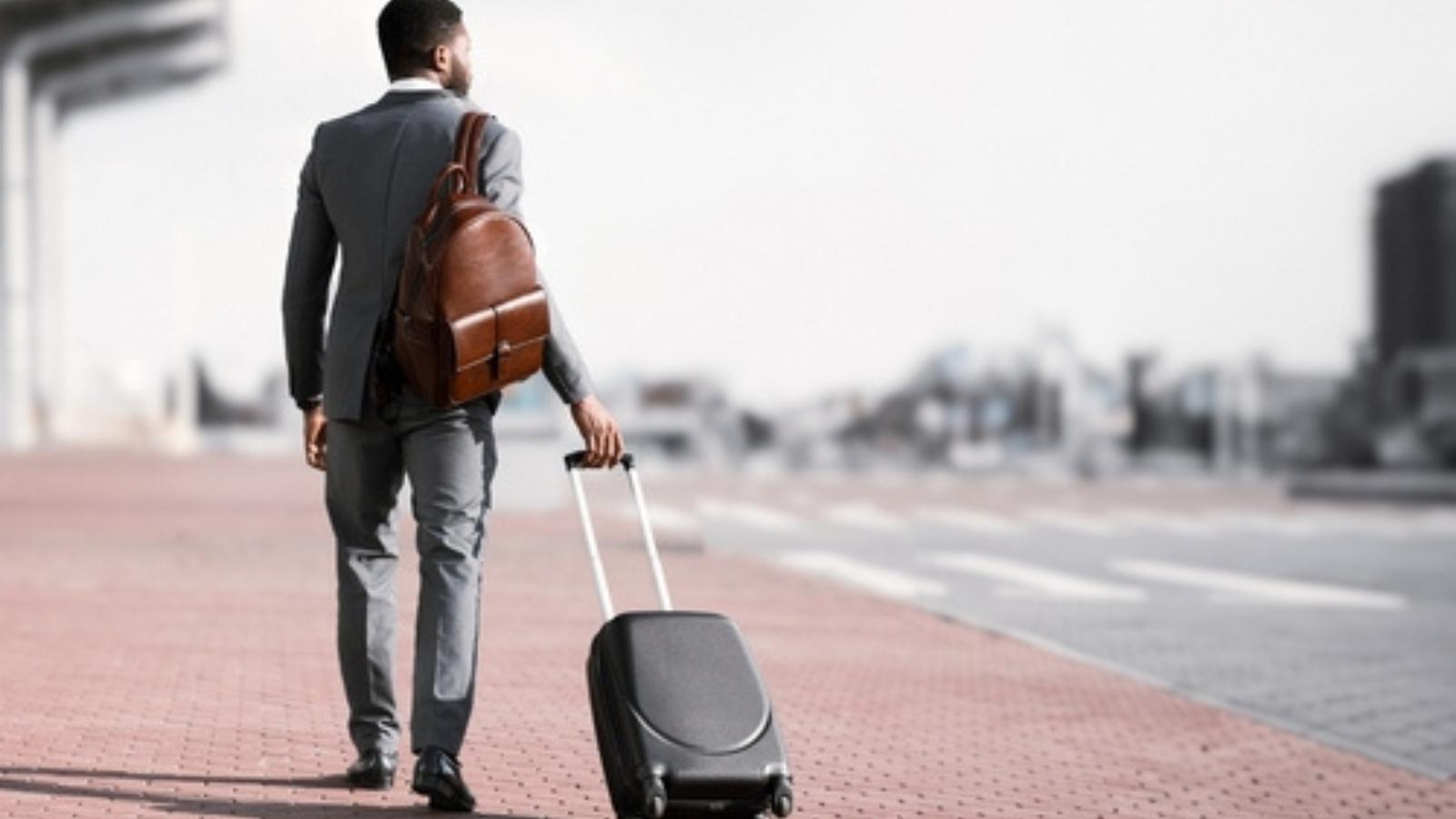 Man traveling