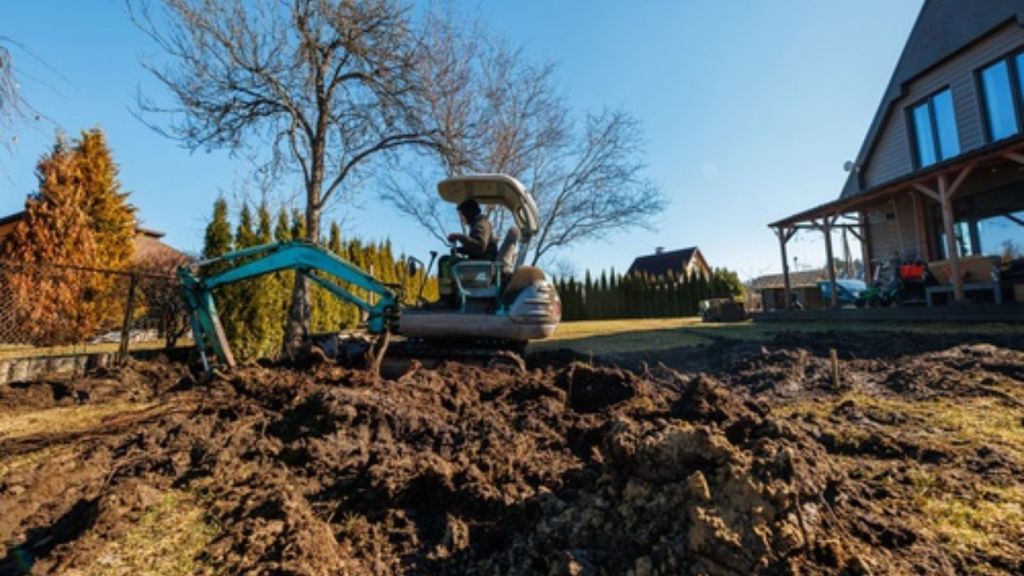 Digging up the yard