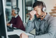Tech Support Worker Is Really Frustrated With A Lot Of Callers, But He Tries To Stay Polite So He Doesn’t Lose His Job