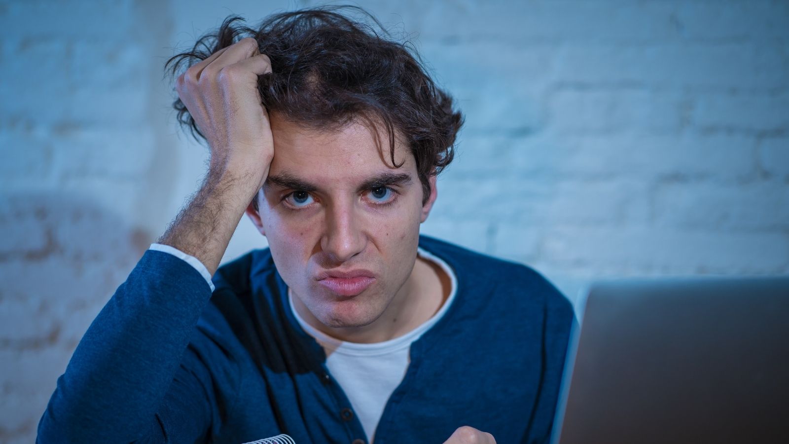 Dad Wants His Kids To Give Him A Massage Before Bed, But They Have Too Much Schoolwork To Do frustrated teenage boy studying