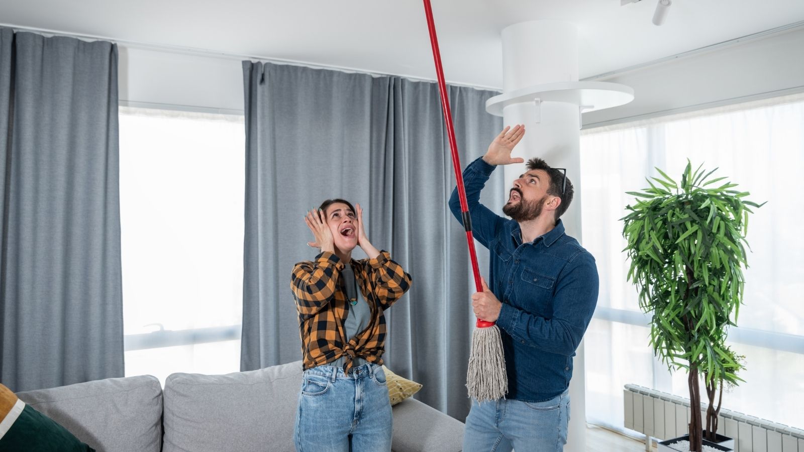 couple upset at noisy upstairs neighbors