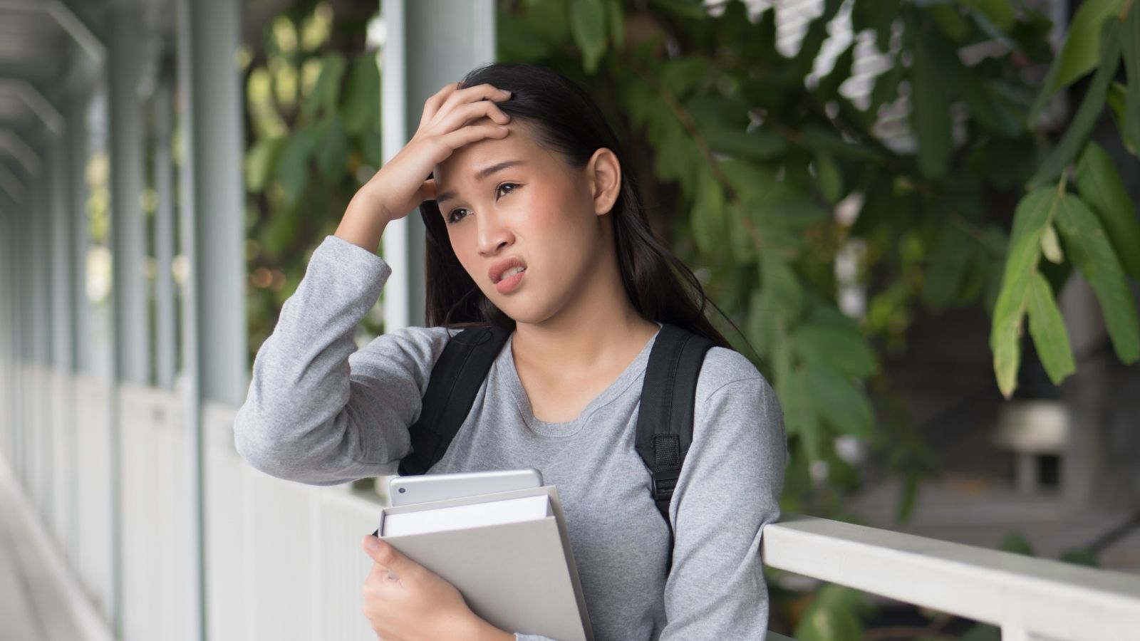 College Student Tried To Take A Shortcut To Class, But Called A Construction Worker Stupid When He Stopped Her upset college student walking to class