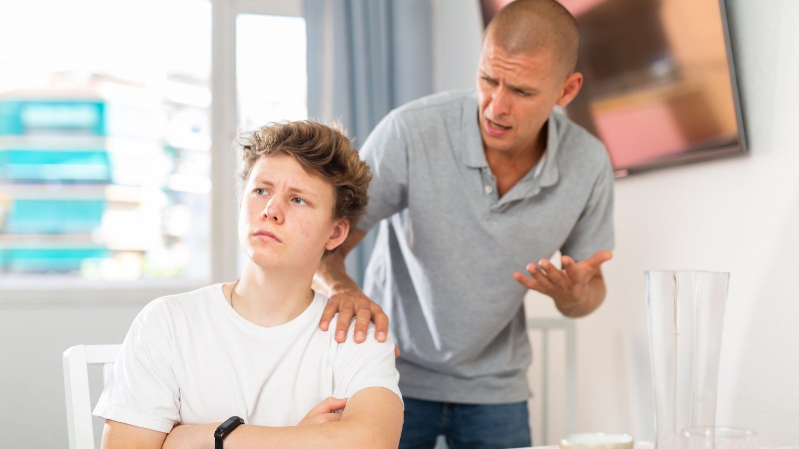 A Teen Didnt Want To Hug His Dad, So His Dad Punished Him By Removing His Door And Wi Fi father yelling at teenage son