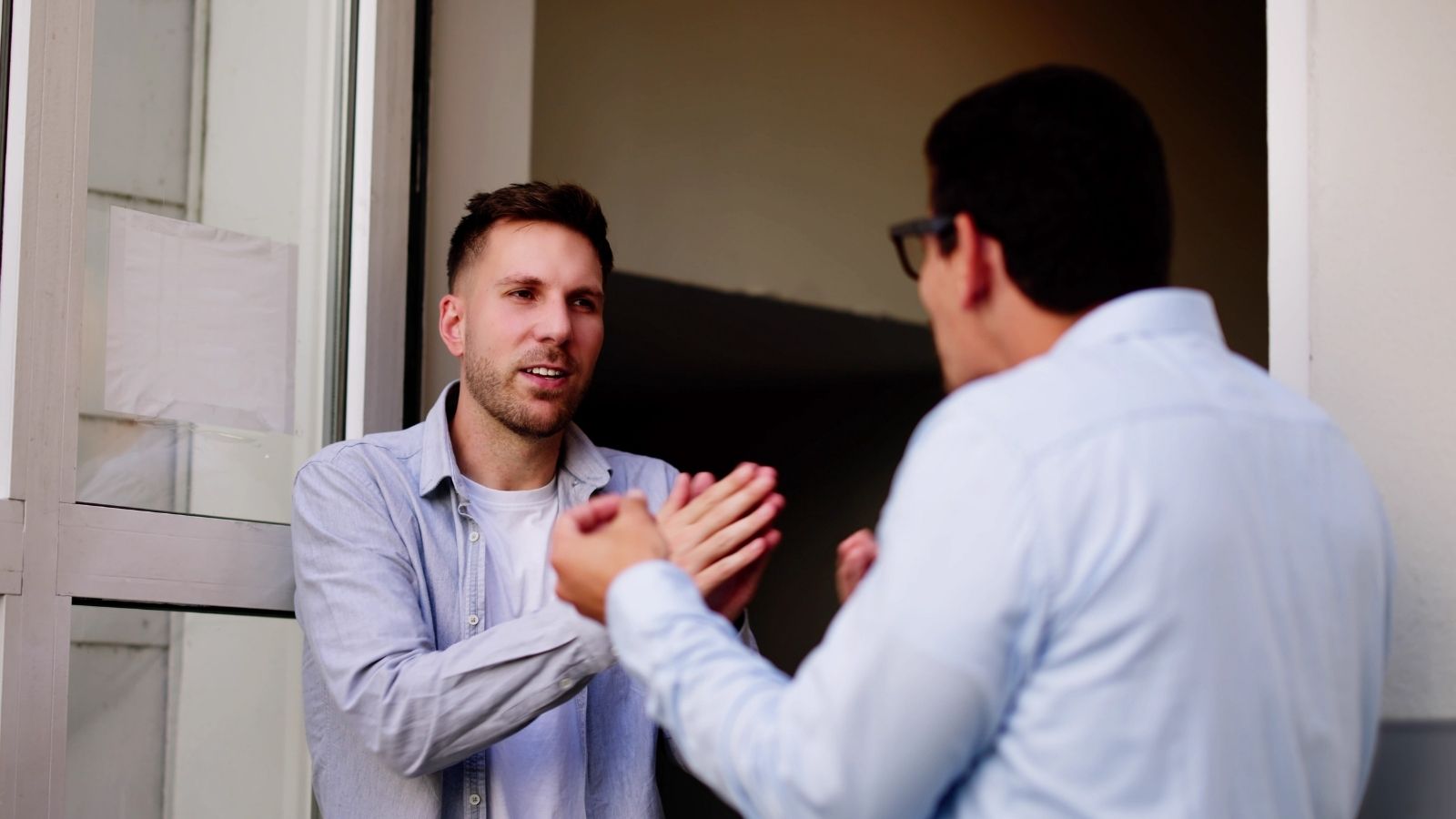 two male neighbors arguing