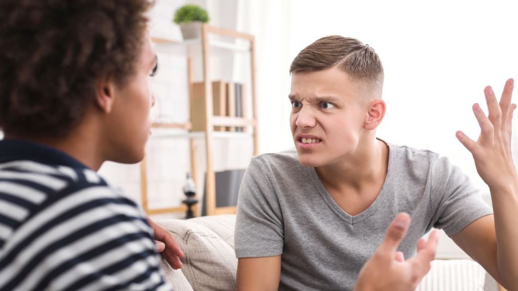 two male roommates arguing