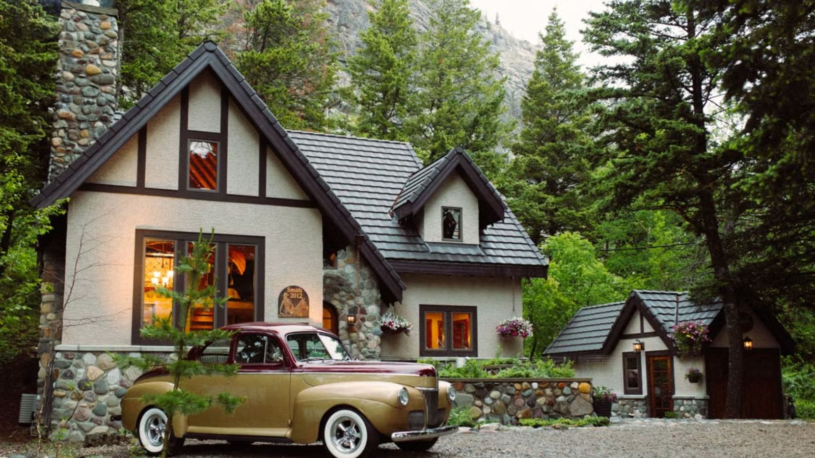 His Friend Booked an Early Flight After a Weekend at the Lakehouse — He Refused to Drive Him to the Airport A beautiful and refreshing lakehouse with a car parked in front