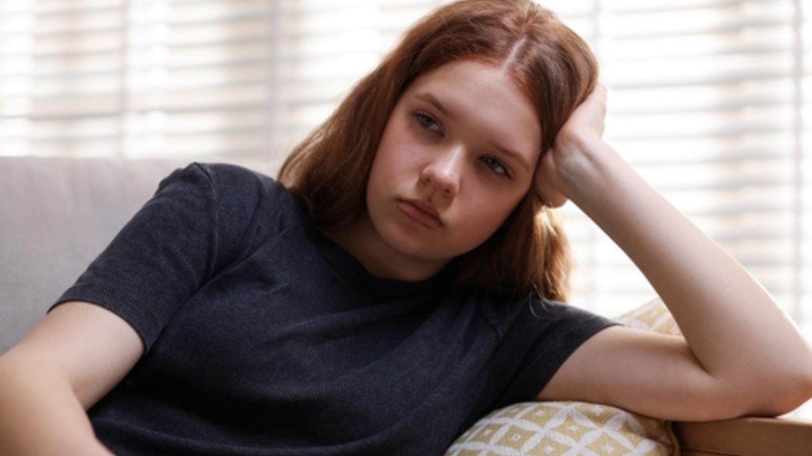 Upset teen girl