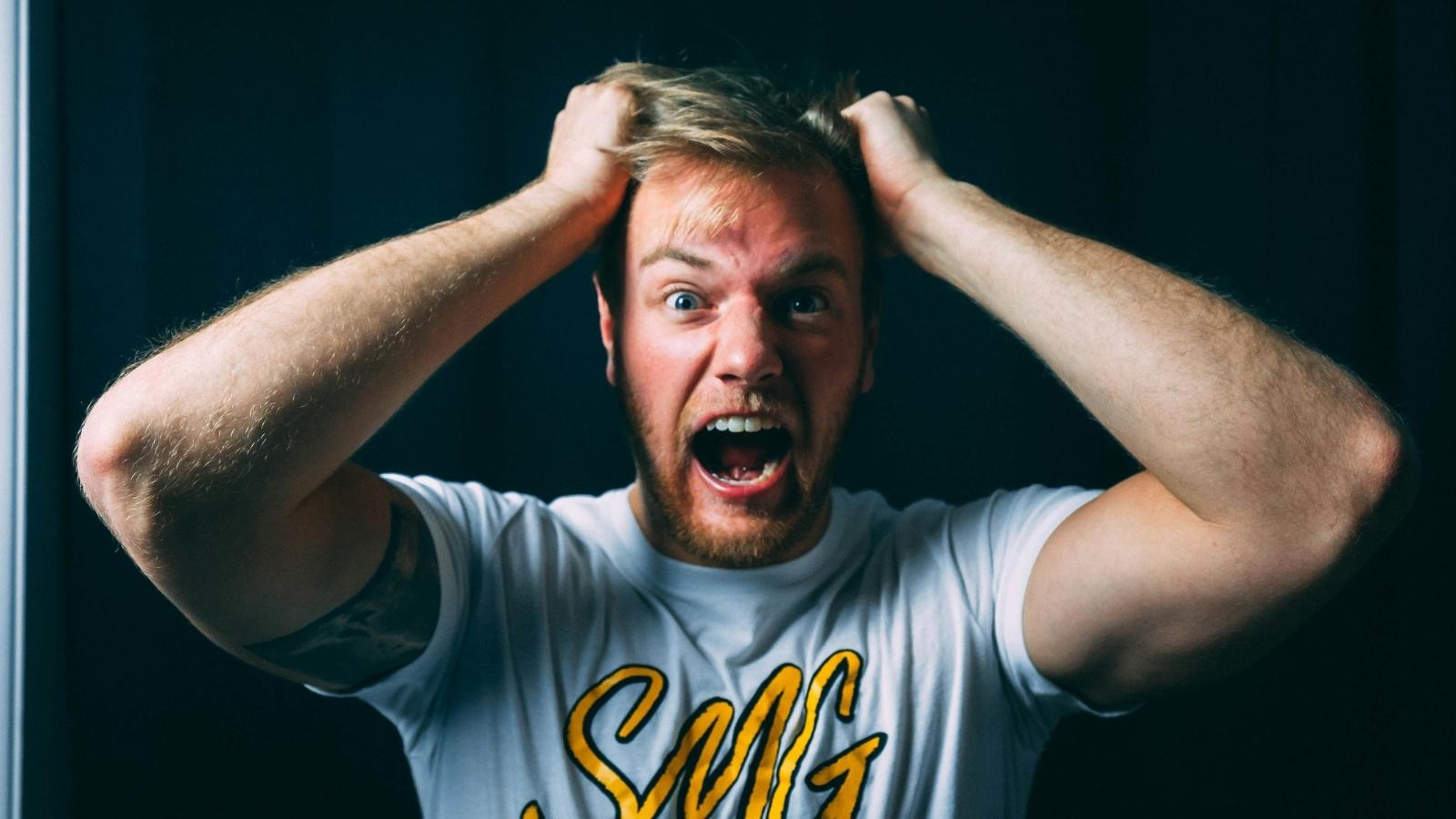 angry man yelling