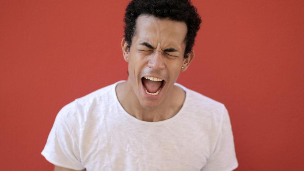angry man yelling