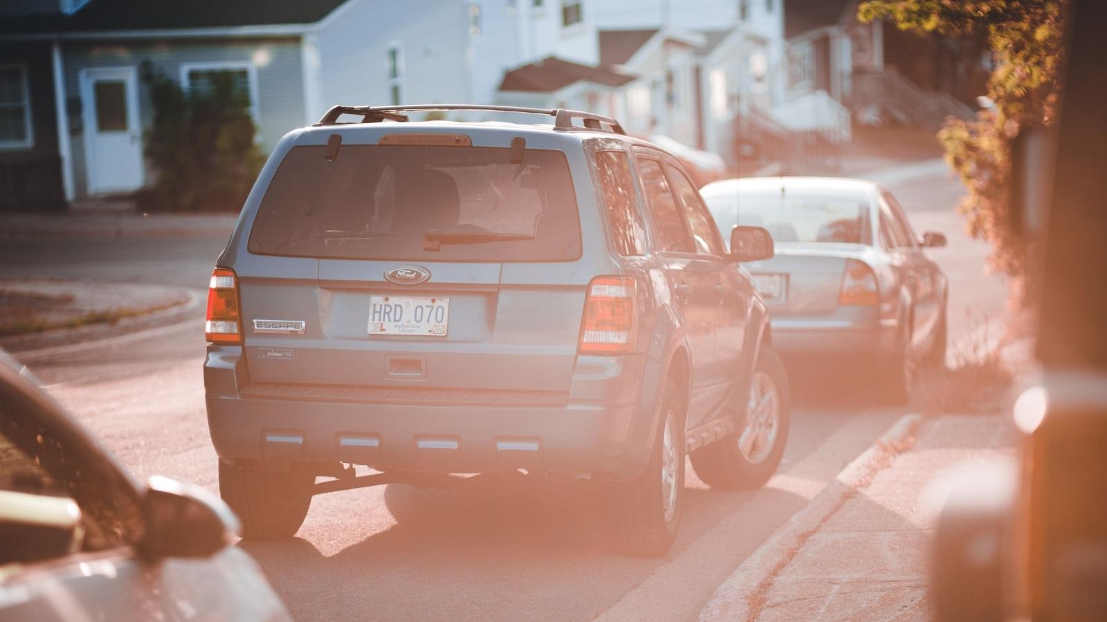 cars parked on the street
