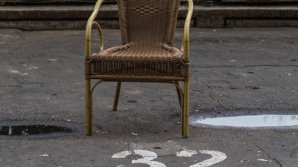 chair in parking spot