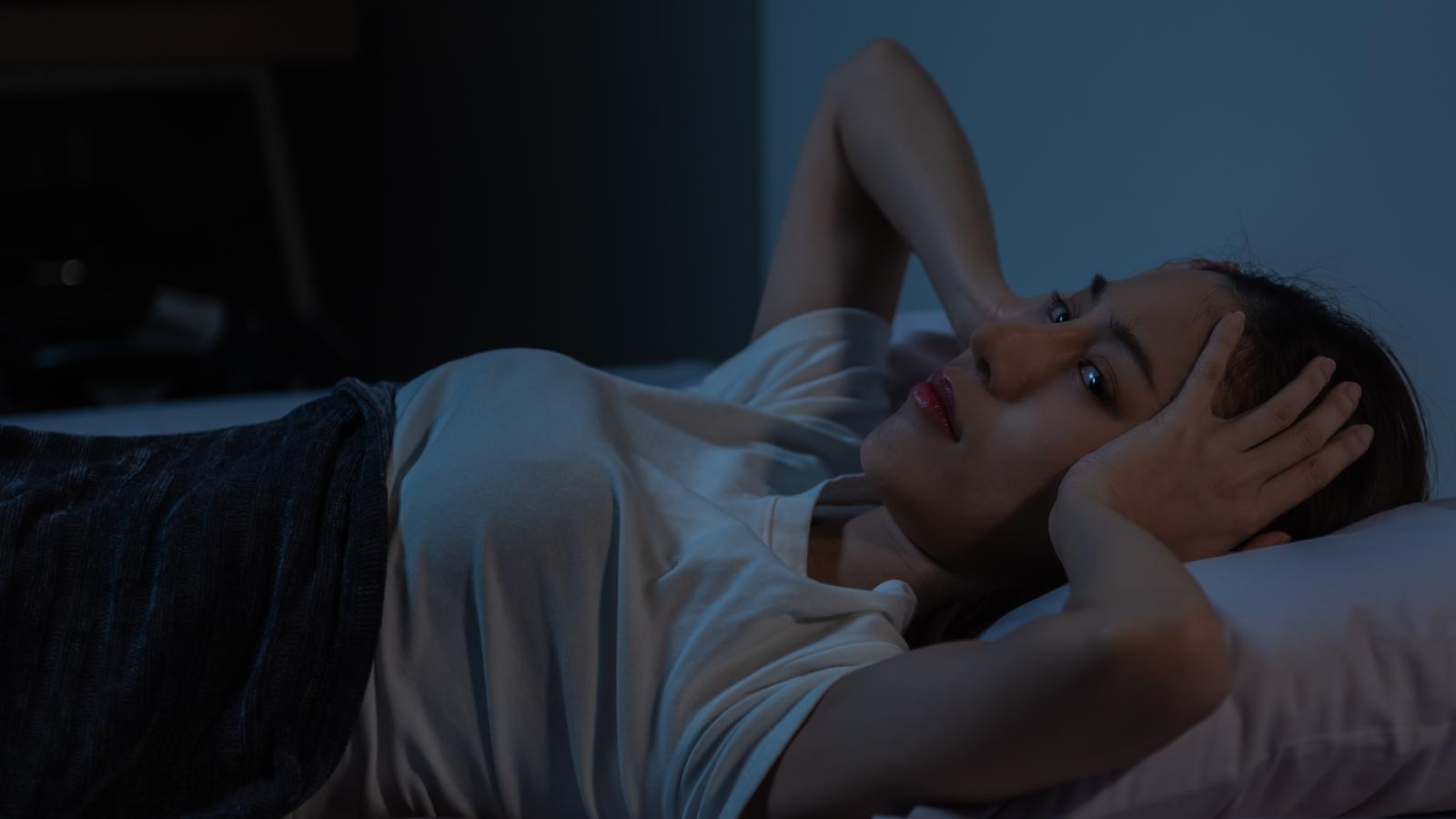woman who can't sleep