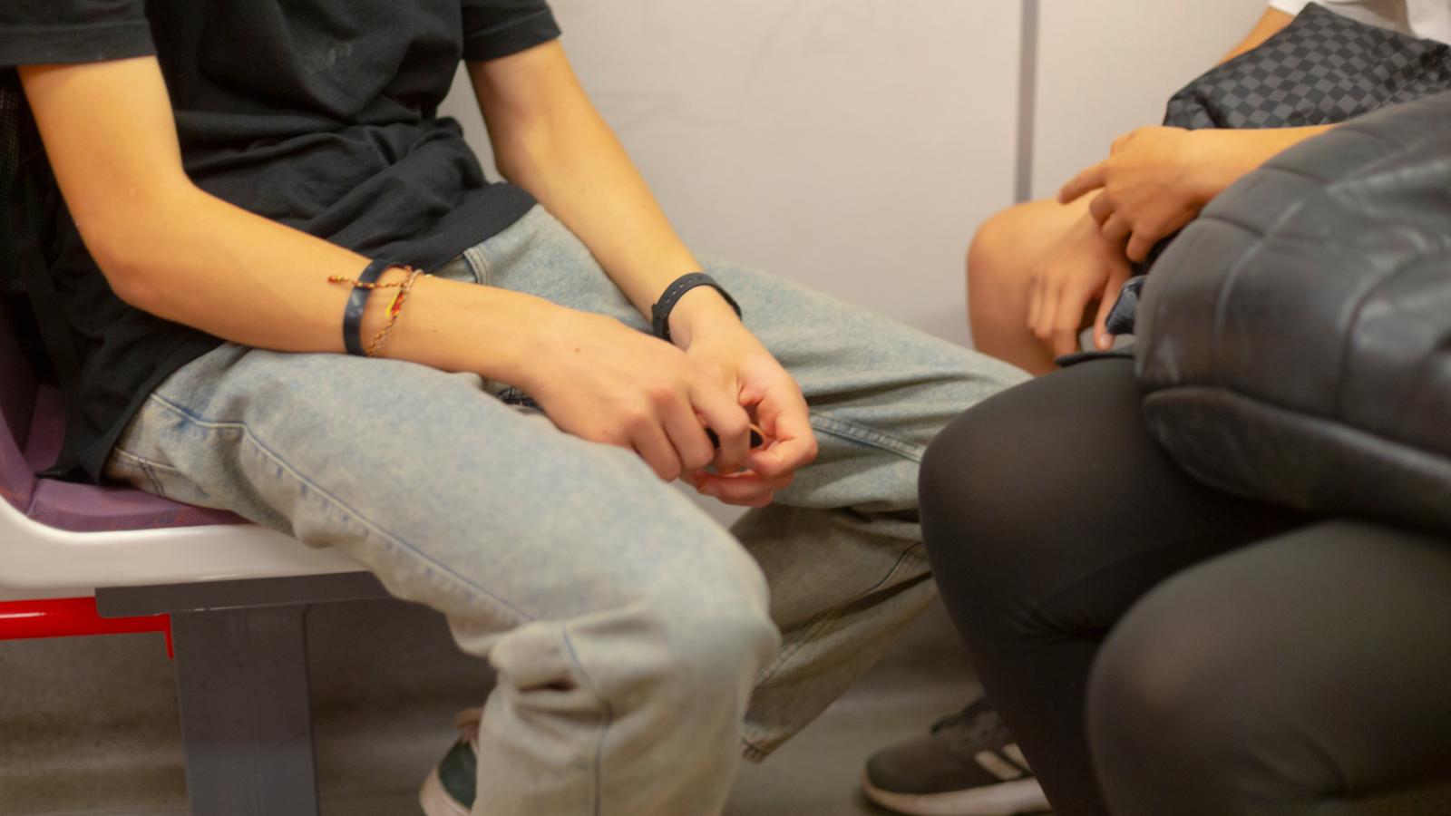 people sitting on a train