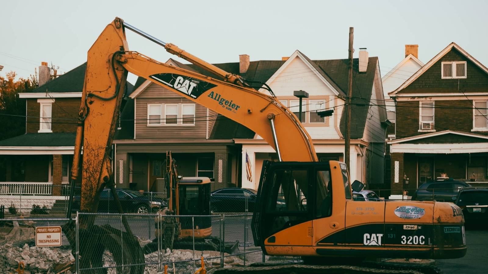 demolition in front of home