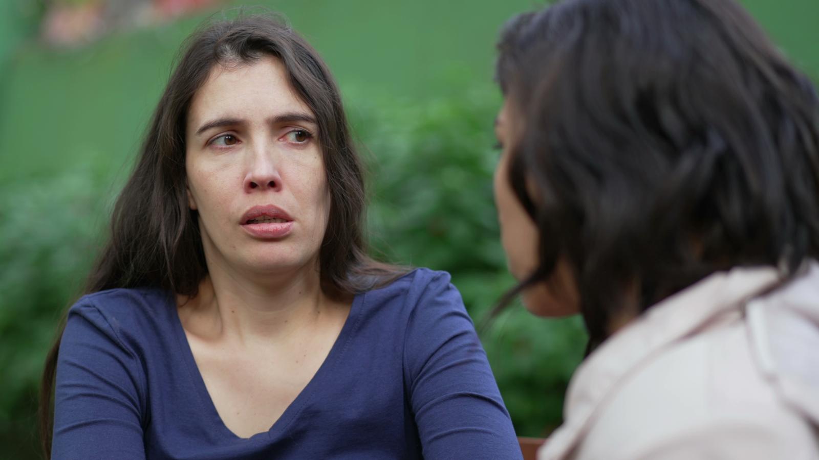She Tried to Ignore the Unsettling Gifts, Unannounced Porch Visits, and Midnight Knocking—Then Handed Property Management a 30 Day Video Dossier for Lease Termination two women having a conversation