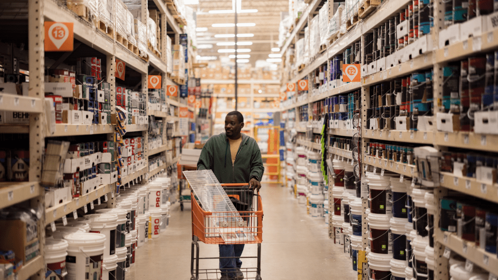 He Showed Up Five Minutes After Closing With A Cart Full Of Items, But A Small Plumbing Charge Turned The Delay Into An Even Bigger Argument hardware store aisles