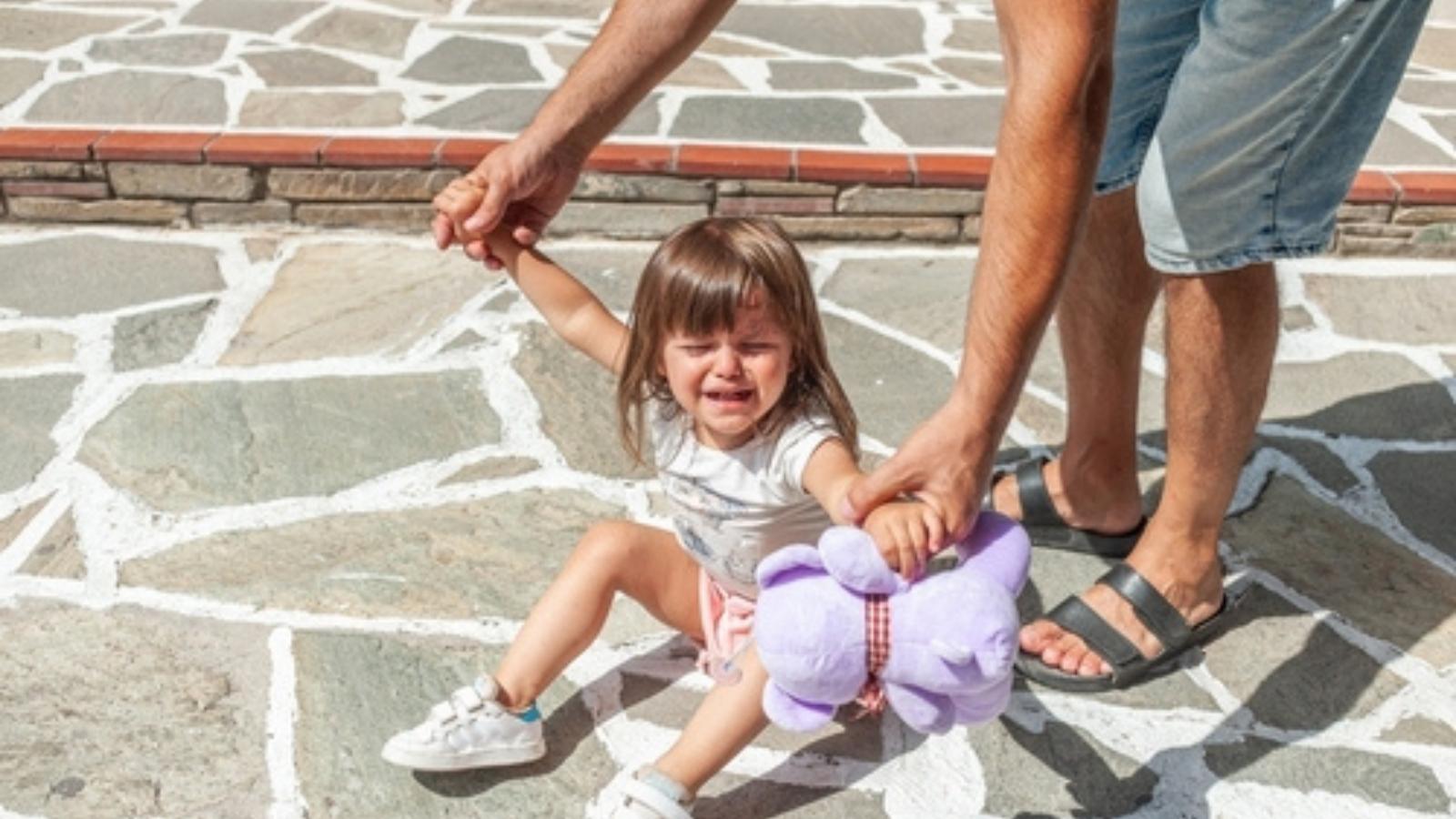Kid throwing a tantrum