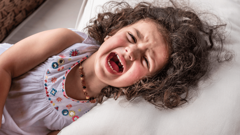 little girl throwing a tantrum