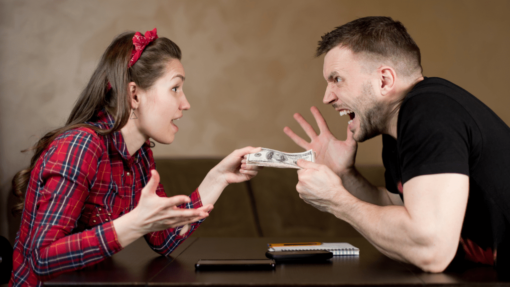 Homeowner Joins The HOA Board Of Directors, But The Position’s Compensation Quickly Becomes A Source Of Tension Between Him And His Wife man and wife arguing about money