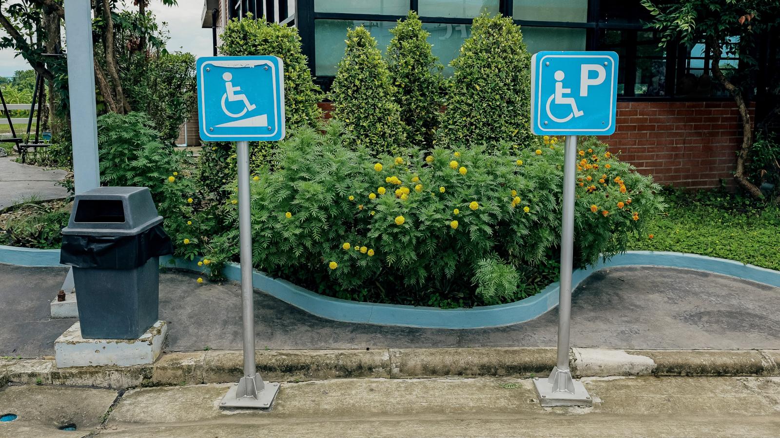 Driver Blocked A Handicapped Parking Ramp With Her Van And Didnt Think Twice About It handicapped signs in a parking lot