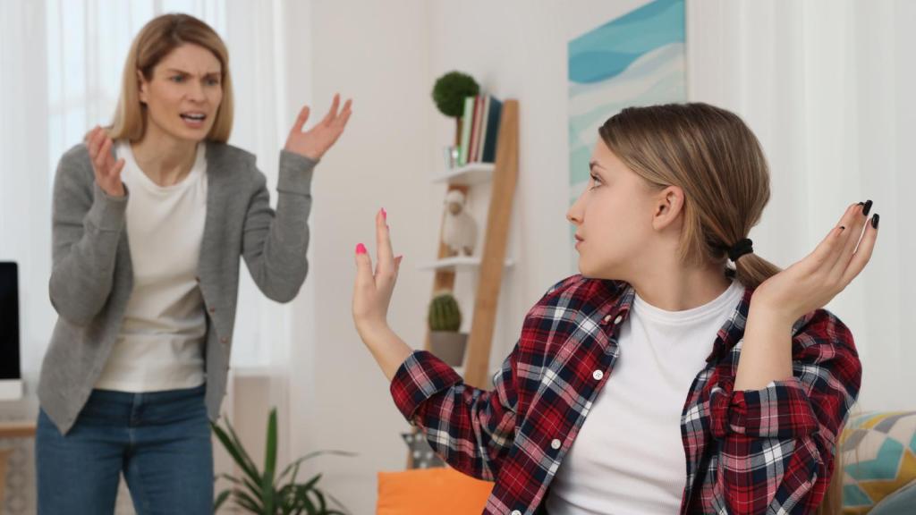 woman arguing with her mother