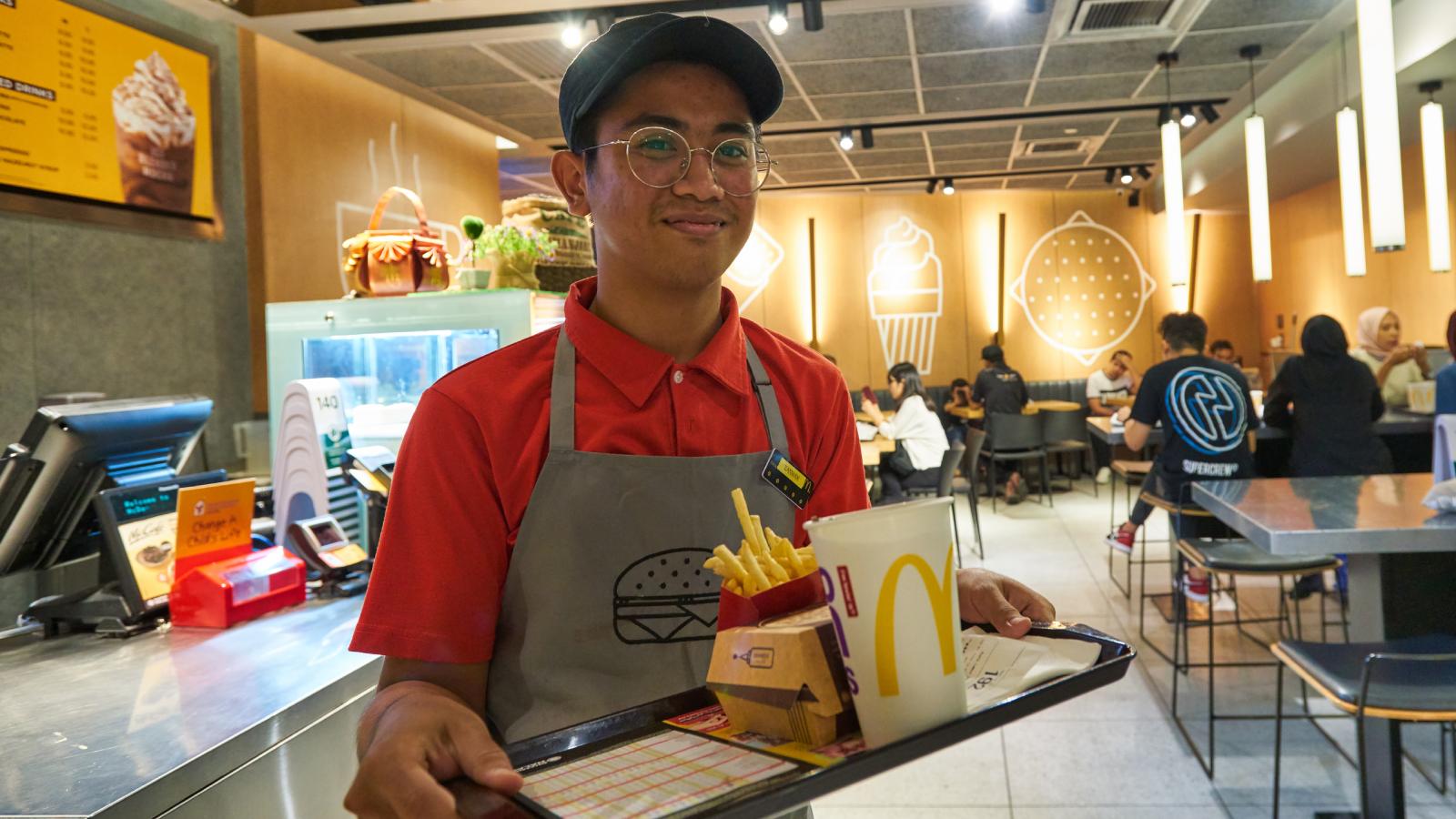 He Was Promised a Free Shift Meal—Then His Manager Deducted 50 Cents for a Second Slice of Processed American Cheese man working at mcdonald's