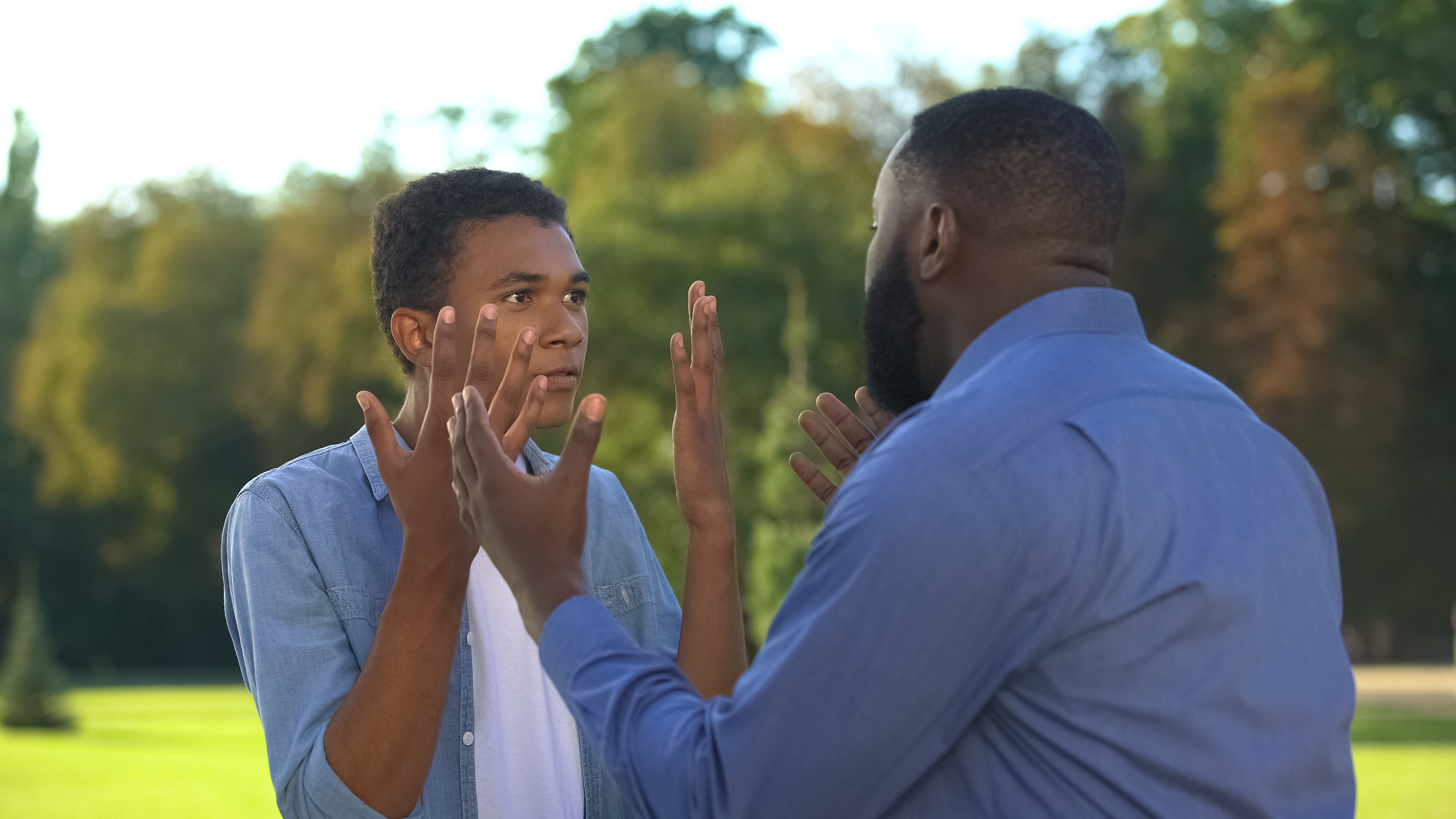 Mans Neighbor Keeps Complaining About Problems Coming From His Own House, And Wont Leave Him Alone two men having an argument
